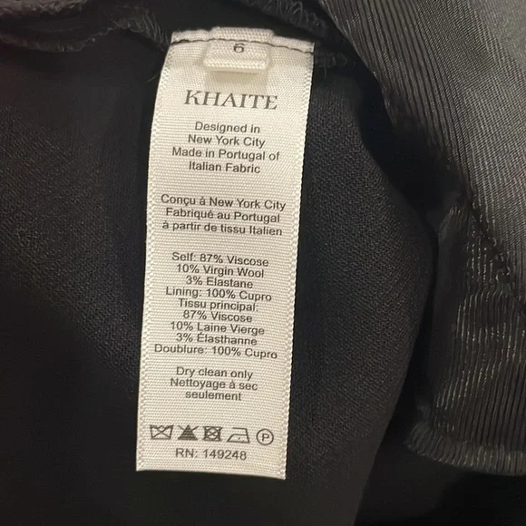 KHAITE Black Wide Leg Pants RUNS SMALL - Picture 11 of 11